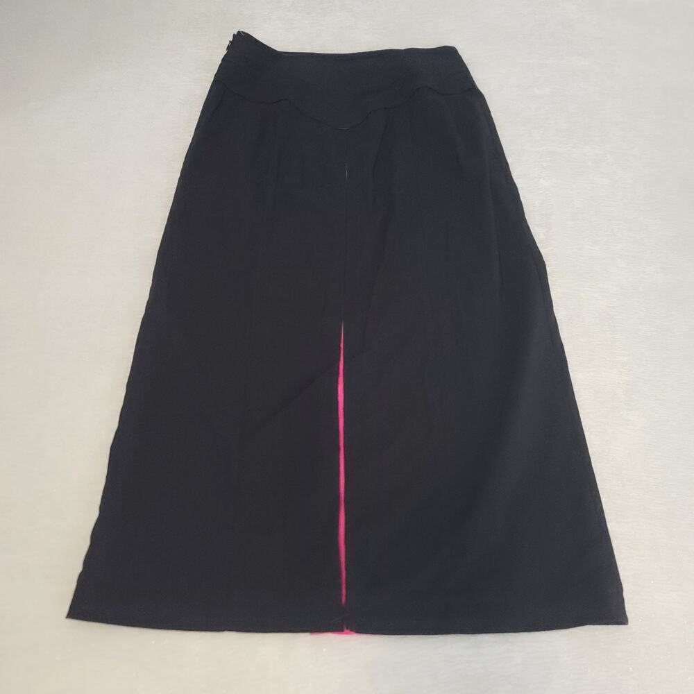 Harve Bernard vintage Y2K women's maxi skirt black Sz 14 Office Goth Emo grunge